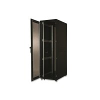 DIGITUS DN-19-SRV-42U-B-GD-1 - 42HE Serverschrank, Unique, 2050x600x1000 mm Stahl-Fronttür mit Plexiglas, schwarz (RAL 9005)