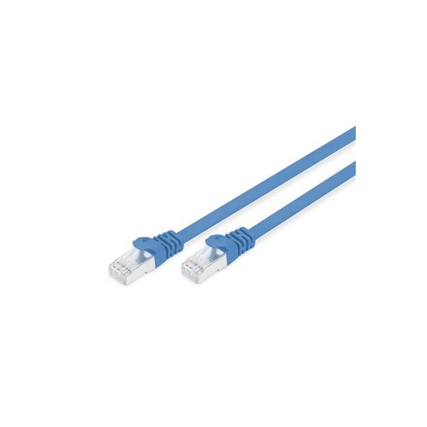 DK-1644-A-F-0025/B - CAT 6A U-FTP Patchkabel, Cu, PVC AWG 30/7,  0,25 m,  Blau