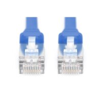 DK-1644-A-F-0025/B - CAT 6A U-FTP Patchkabel, Cu, PVC AWG 30/7,  0,25 m,  Blau