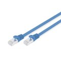 DK-1644-A-F-005/B - CAT 6A U-FTP Patchkabel, Cu, PVC AWG 30/7,  0,5 m Blau