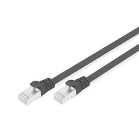 DK-1644-A-F-010/BL - CAT 6A U-FTP Patchkabel, Cu, PVC AWG 30/7,  1 m Schwarz