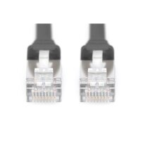 DK-1644-A-F-010/BL - CAT 6A U-FTP Patchkabel, Cu, PVC AWG 30/7,  1 m Schwarz