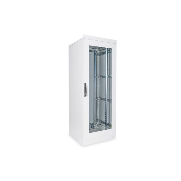 DIGITUS DN-19-42U-I-8/8-1 - 42HE Netzwerkschrank, Indoor IP55 2100x800x800, inkl. Sockel, grau (RAL 7035)