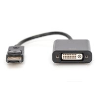 DIGITUS AK-340409-001-S - DisplayPort Adapterkabel, DP - DVI (24+5) St/Bu, 0.15m,m/interlock, DP 1.1a komp., CE, sw