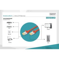 DK-1644-A-050/R - CAT 6A S-FTP Patchkabel, Cu, LSZH AWG 26/7,  5 m,  Rot