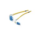DIGITUS DK-2932-01 - LWL Patchkabel, Duplex, LC zu SC SM OS2 09/125 µ, 1 m