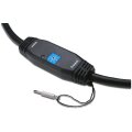 DIGITUS AK-330105-100-S - HDMI High Speed Anschlusskabel, Typ A, w/ amp. St/St, 10.0m, Full HD, CE, gold, sw
