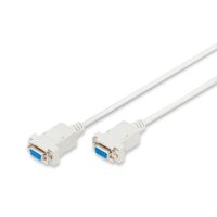 DIGITUS AK-610100-030-E - Zero-Modem Anschlusskabel, D-Sub9 Bu/Bu, 3.0m, Schnapphauben, b