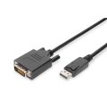 DIGITUS AK-340301-010-S - DisplayPort Adapterkabel, DP - DVI (24+1) St/St, 1.0m, m/lock, DP 1.1a kompatibel, CE, sw
