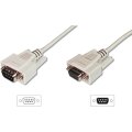 DIGITUS AK-610203-100-E - Datatransfer Verlängerungskabel, D-Sub9 St/Bu, 10.0m, Seriell, vergossen, be