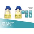 DK-1644-A-005/B - CAT 6A S-FTP Patchkabel, Cu, LSZH AWG 26/7,  0,5 m,  Blau