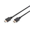 DIGITUS AK-330107-020-S - HDMI High Speed Anschlusskabel, Typ A St/St, 2.0m, Ultra HD 60p, gold, sw