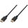 DIGITUS AK-330114-020-S - HDMI Standard Anschlusskabel, Typ A SSt/St, 2.0m, m/Ethernet,  Full HD, gold, sw