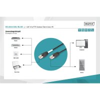 DK-1644-030/BL-OD - CAT 6 S-FTP Outdoor Patchkabel, Cu, PE AWG 27/7,  3 m, Schwarz