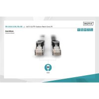 DK-1644-100/BL-OD - CAT 6 S-FTP Outdoor Patchkabel, Cu, PE AWG 27/7,  10 m, Schwarz