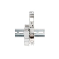 DIGITUS AN-25187 - Hutschienen Adapter für 1x Keystone Modul, IP20 Beschriftungsfeld und Staubschutz, für DN-93617