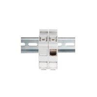 DIGITUS AN-25187 - Hutschienen Adapter für 1x Keystone Modul, IP20 Beschriftungsfeld und Staubschutz, für DN-93617