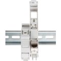 DIGITUS AN-25187 - Hutschienen Adapter für 1x Keystone Modul, IP20 Beschriftungsfeld und Staubschutz, für DN-93617