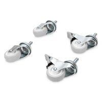 DIGITUS DN-19-CASTOR-WM - Laufrollen-Set für Standard Wandgehäuse 4 Laufrollen, 2 Stk. sind feststellbar,