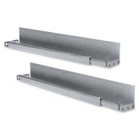 DIGITUS DN-19-GS-NW - L-Form Gleitschiene, für 600-800 mm tiefe Schränke tiefenverstellbar von 350-600 mm, Set mit 2 Stück