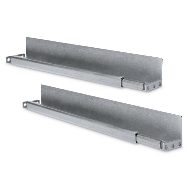 DIGITUS DN-19-GS-NW - L-Form Gleitschiene, für 600-800 mm tiefe Schränke tiefenverstellbar von 350-600 mm, Set mit 2 Stück