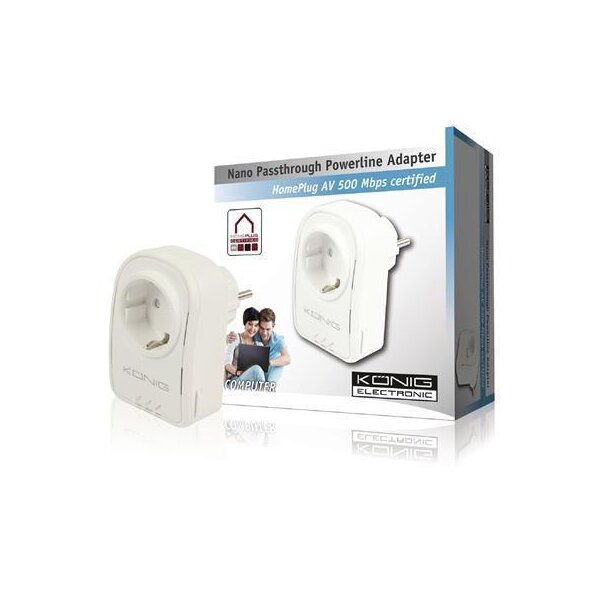 König Nano Powerline Adapter 500 Mbit/s CS500PLCPT100
