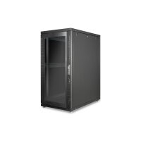 DIGITUS DN-19-SRV-26U-B-G-1 - 26HE Serverschrank, Unique Serie, 1340x600x1000 mm Stahl-Fronttür mit Plexiglas, schwarz (RAL 9005)