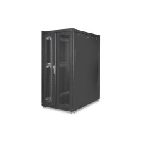 DIGITUS DN-19-SRV-26U-B-G-1 - 26HE Serverschrank, Unique Serie, 1340x600x1000 mm Stahl-Fronttür mit Plexiglas, schwarz (RAL 9005)