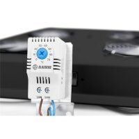 DIGITUS DN-19-FAN-2-B-N - Dachlüftereinheit für Unique Netzwerk & Dynamic 2 Lüfter, Thermostat, Schalter, Schwarz(RAL 9005)