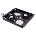 DIGITUS DN-19-FAN-2-B-N - Dachlüftereinheit für Unique Netzwerk & Dynamic 2 Lüfter, Thermostat, Schalter, Schwarz(RAL 9005)
