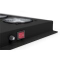 DIGITUS DN-19-FAN-2-B-N - Dachlüftereinheit für Unique Netzwerk & Dynamic 2 Lüfter, Thermostat, Schalter, Schwarz(RAL 9005)