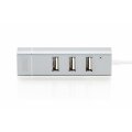 DIGITUS DA-70253 - USB 2.0 Type-C 3-Port HUB & Fast Ethernet LAN 3x USB A/F, 1x RJ45 Lan, Chipset: FE1.1S/RTL8152B