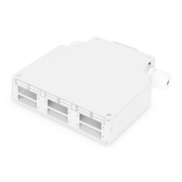 DIGITUS DN-96890 - Hutschienenadapter für 6x SC/DX Kupplungen, Farbe Grau