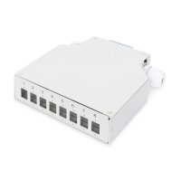 DIGITUS DN-96891 - Hutschienen Spleißbox für 8 LC/DX Kupplungen grau grau