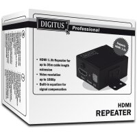 DIGITUS DS-55901 - HDMI High Speed Repeater, Full HD, 1080p Bandbreite 225MHz, mit Wandbefestigung