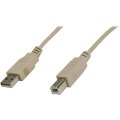 DIGITUS AK-300105-010-E - USB 2.0 Anschlusskabel, Typ A - B St/St, 1.0m, USB 2.0 konform, be