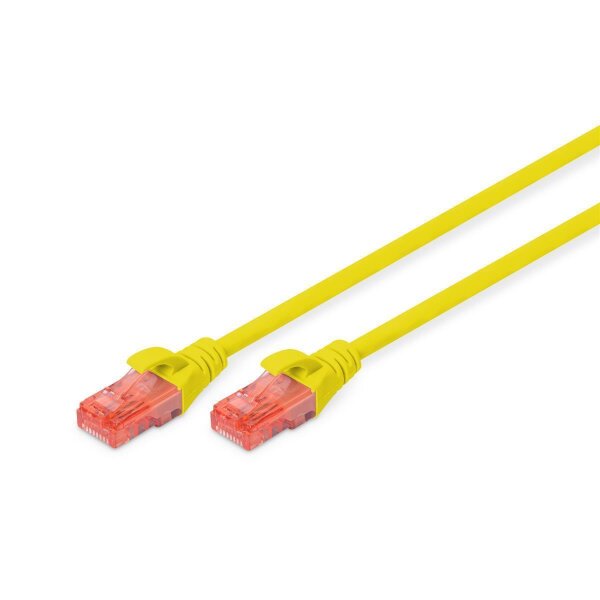 DIGITUS DK-1617-100/Y - CAT 6 U-UTP Patchkabel, Cu, LSZH AWG 26/7, Länge 10 m, Farbe Gelb
