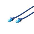 DIGITUS DK-1512-005/B - CAT 5e U-UTP Patchkabel, PVC AWG 26/7, Länge 0,5 m, Blau