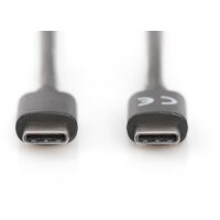 DIGITUS AK-300138-018-S - USB Type-C Anschlusskabel, Type-C - C St/St, 1.8m, 3A, 480MB, 2.0 Version, sw