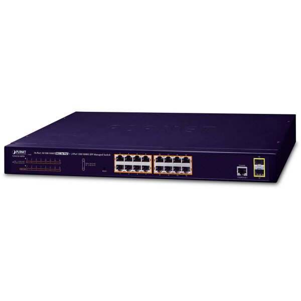 PoE Switch 16x10/100/1000 2SFP