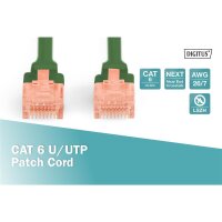DIGITUS DK-1617-050/G - CAT 6 U-UTP Patchkabel, Cu, LSZH AWG 26/7, Länge 5 m, Farbe Grün