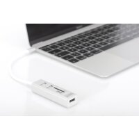 DIGITUS DA-70243 - USB 2.0 Type-C HUB mit Kartenleser 3x...