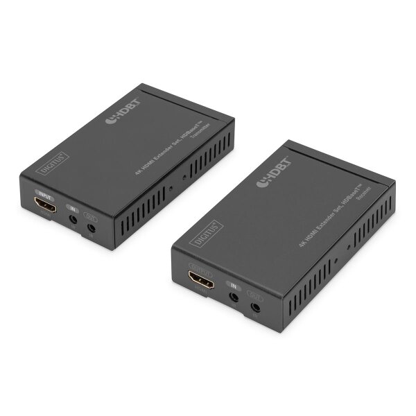 DIGITUS DS-55500 - 4K HDMI Extender Set, HDBaseT, UHD 4K*2K@30hz 70 m via Netzwerkkabel (Cat 5E, 6, 7)