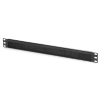 DIGITUS DN-97661 - 1HE Kabelbürstenleiste offene Bürstenleiste, Farbe Schwarz (RAL 9005)