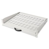 DIGITUS DN-19-TRAY-2-450 - 2HE ausziehb. Fachboden f. Schr. ab 450 mm Tiefe 88x483x352 mm, bis 30 kg, Grau (RAL7035)