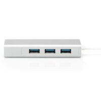 DIGITUS DA-70255 - 3 Port USB 3.0 Type-C Hub mit Gigabit Ethernet 3xUSB A/F,1xUSB A/M,1xRJ45 LAN, Win/Mac OS