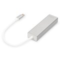 DIGITUS DA-70255 - 3 Port USB 3.0 Type-C Hub mit Gigabit Ethernet 3xUSB A/F,1xUSB A/M,1xRJ45 LAN, Win/Mac OS