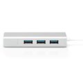 DIGITUS DA-70255 - 3 Port USB 3.0 Type-C Hub mit Gigabit Ethernet 3xUSB A/F,1xUSB A/M,1xRJ45 LAN, Win/Mac OS