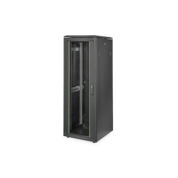DIGITUS DN-19-32U-6/6-B-1 - 32HE Netzwerkschrank, Unique 1609x600x600 mm, Farbe Schwarz (RAL 9005)
