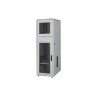 36HE Industrie-PC- Schrank, IP54, 1780x600x800 mm Glastürversion, Farbe grau ( RAL 7035)
